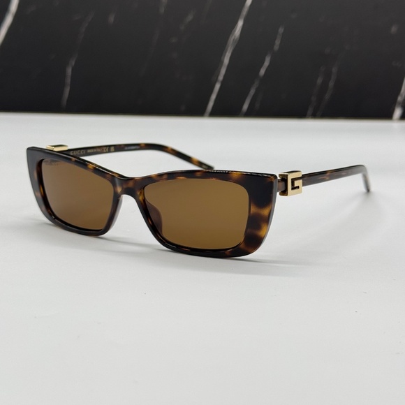 NEW GUCCI SQUARE HAVANA WOMEN SUNGLASSES GUCCI GG1681S 004 EYEWEAR - Picture 1 of 12